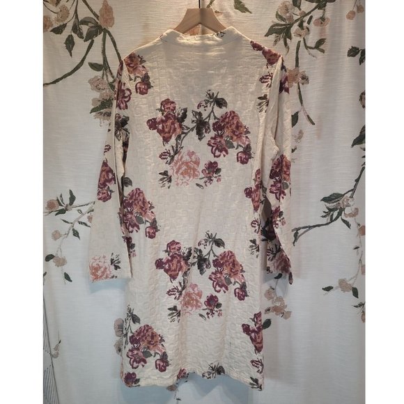 Minibee Asian Inspired Cotton Linnen Floral Dress Size Large NWT - Picture 9 of 10